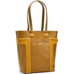 Hammitt Otis Tote Golden Valley Tan Leather Suede Brushed Gold Accents Bag - L